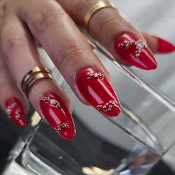 Luxe Scarlet Pearl Embellished