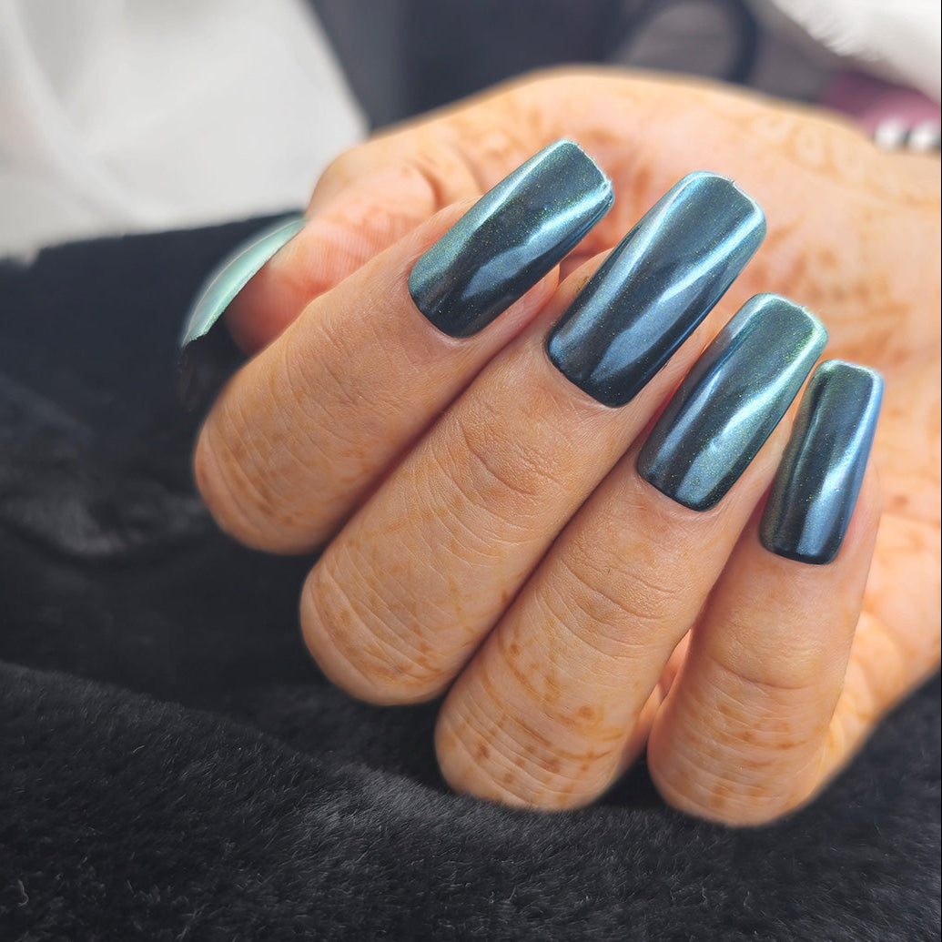 deep metallic blue