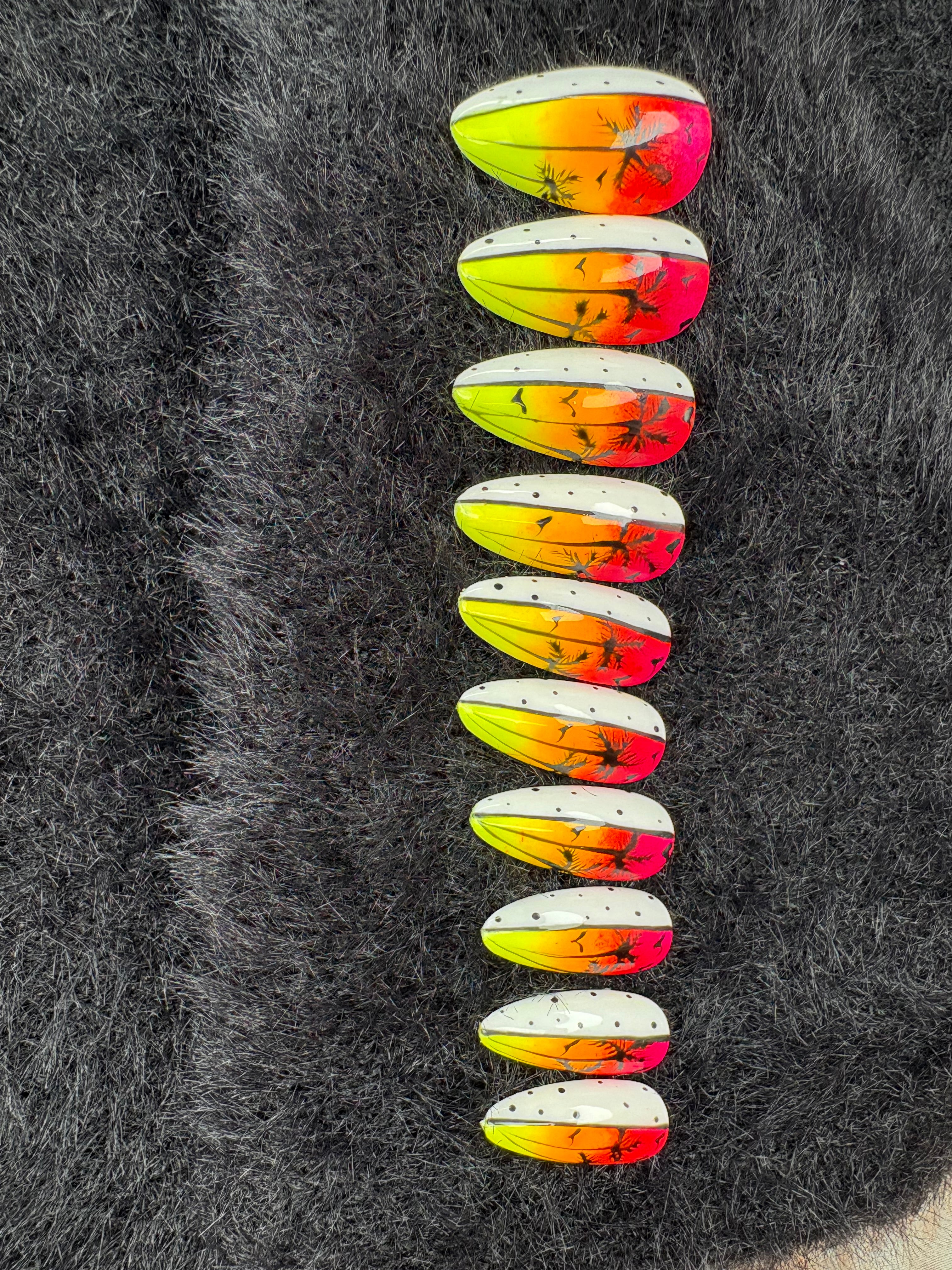 Tropics Ombre Palm Silhouette Set