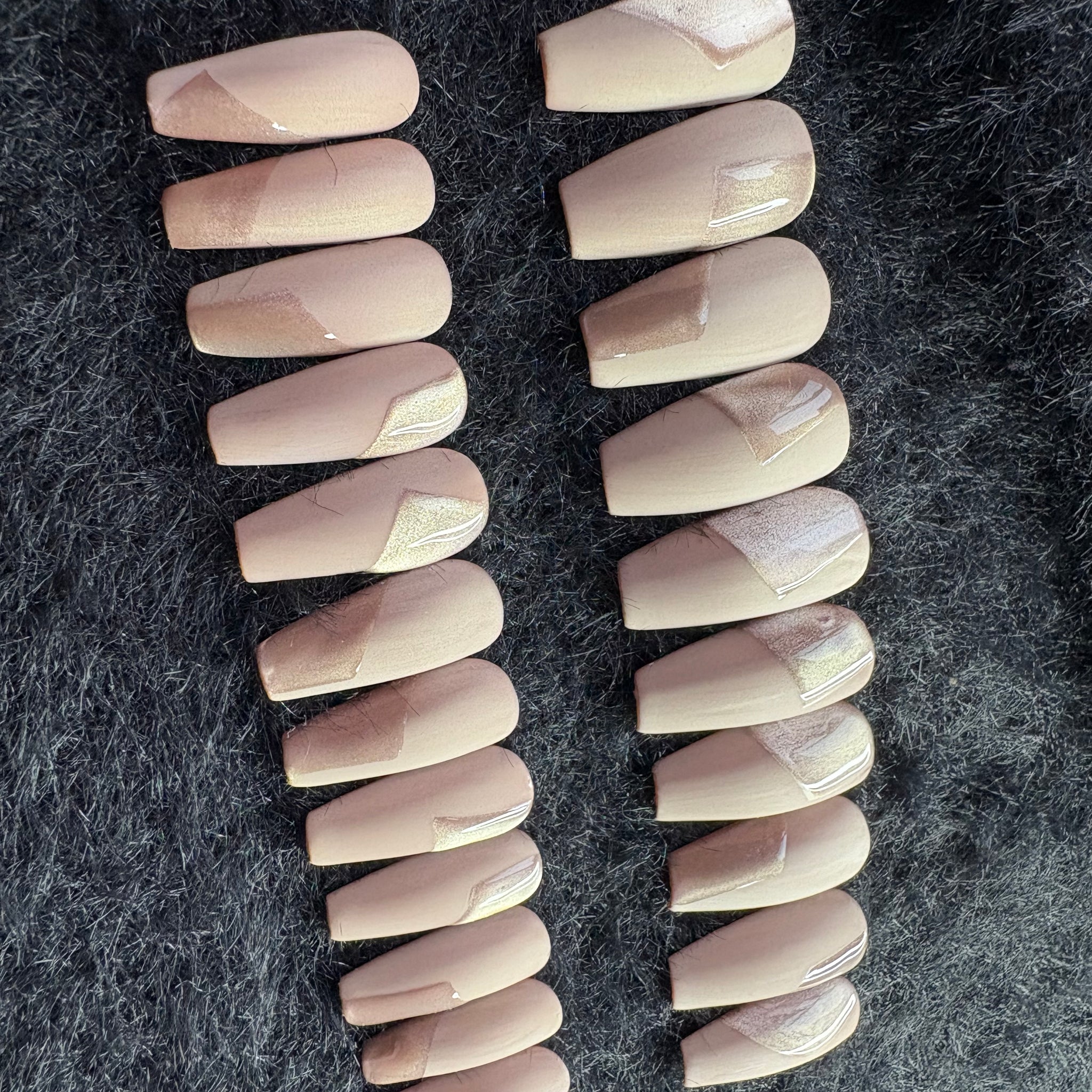 Taupe & Champagne Coffin Set