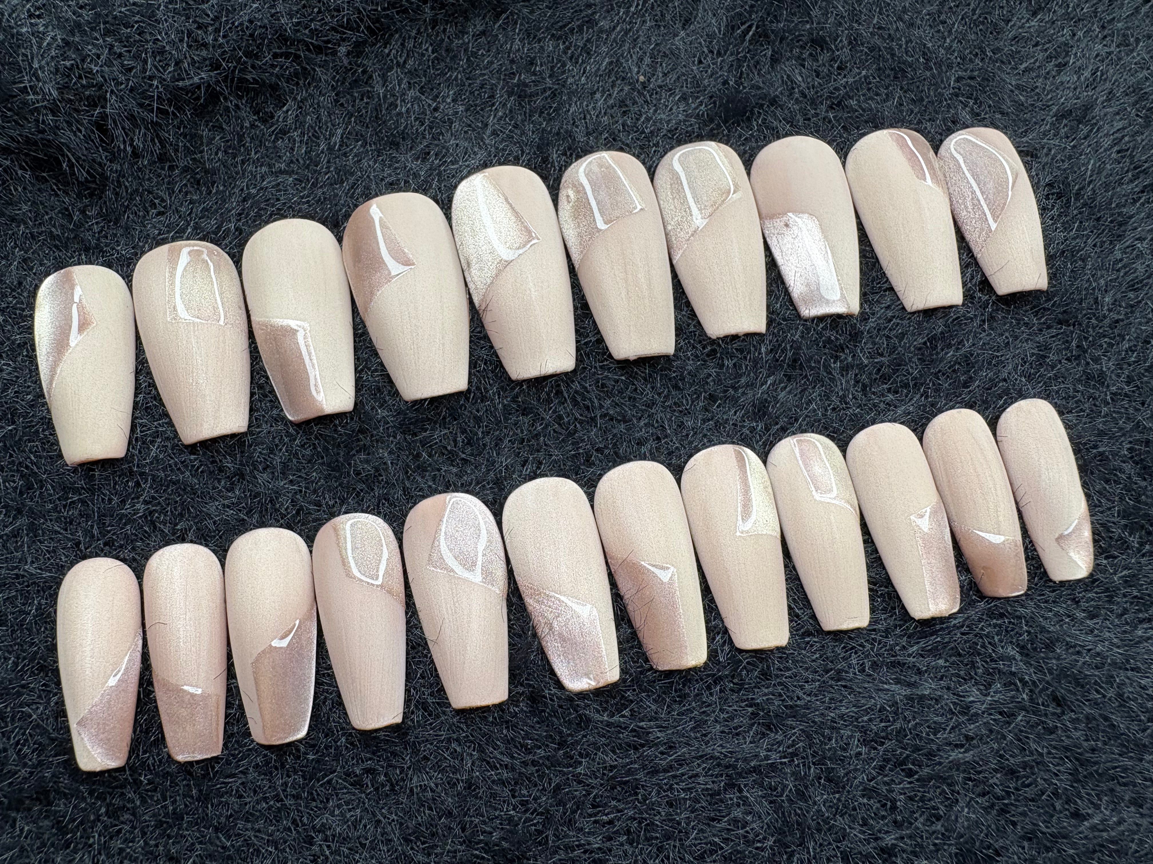 Taupe & Champagne Coffin Set