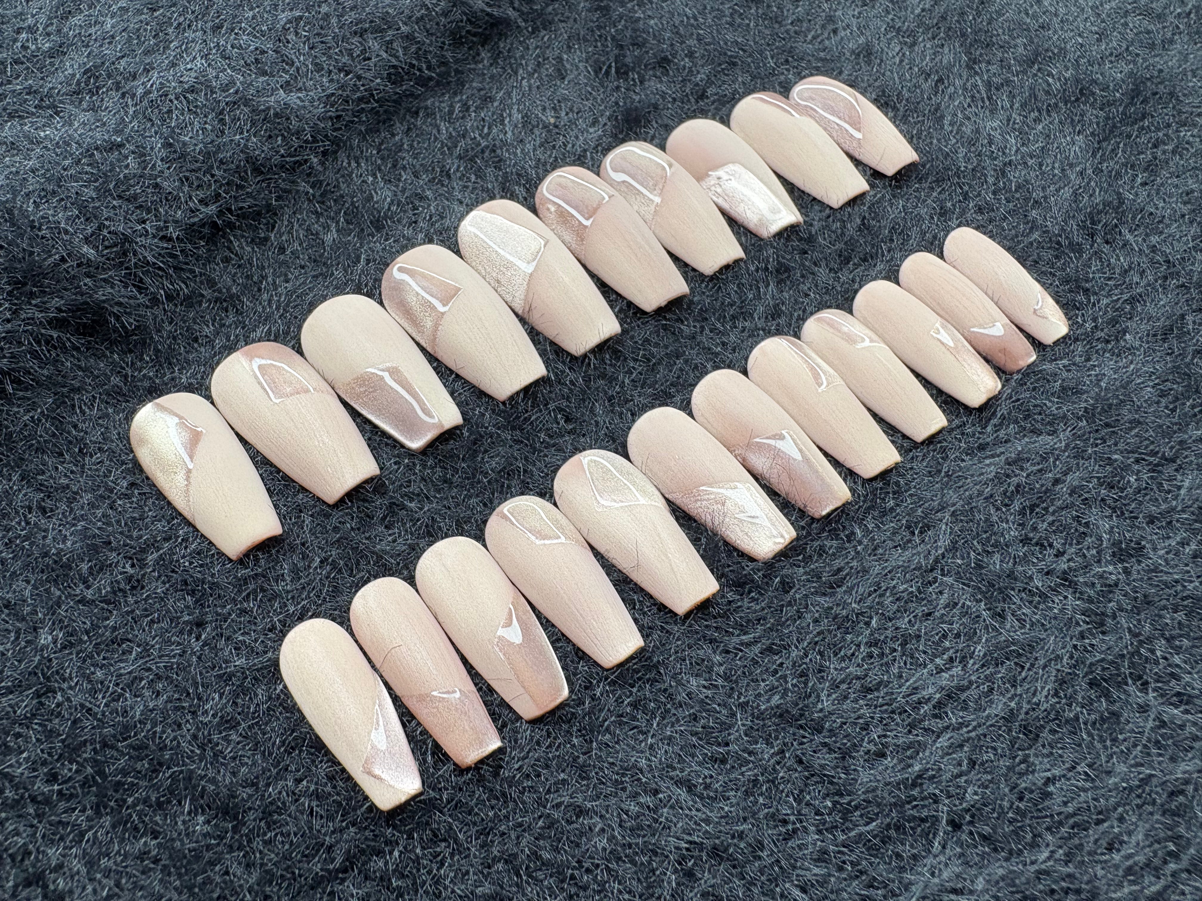 Taupe & Champagne Coffin Set