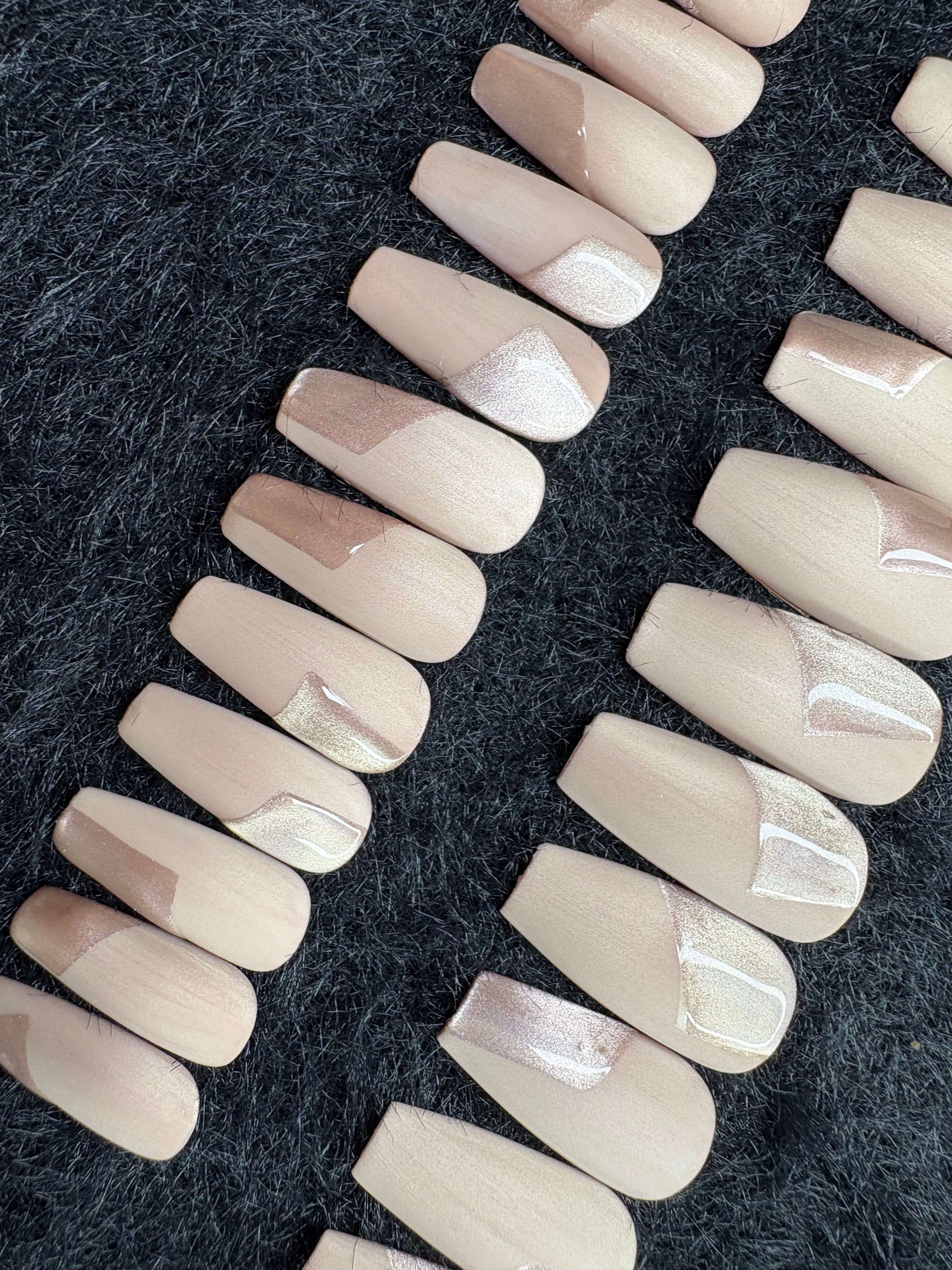 Taupe & Champagne Coffin Set