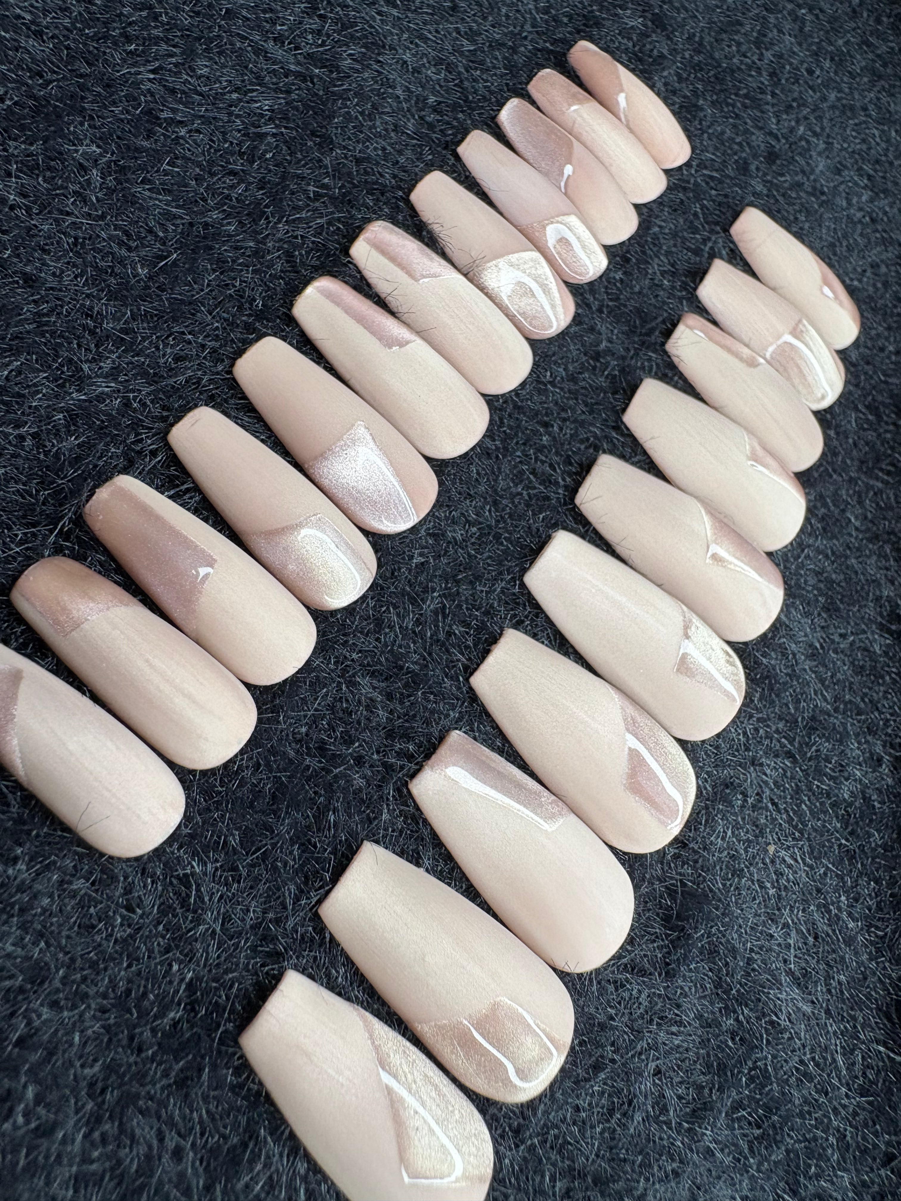 Taupe & Champagne Coffin Set