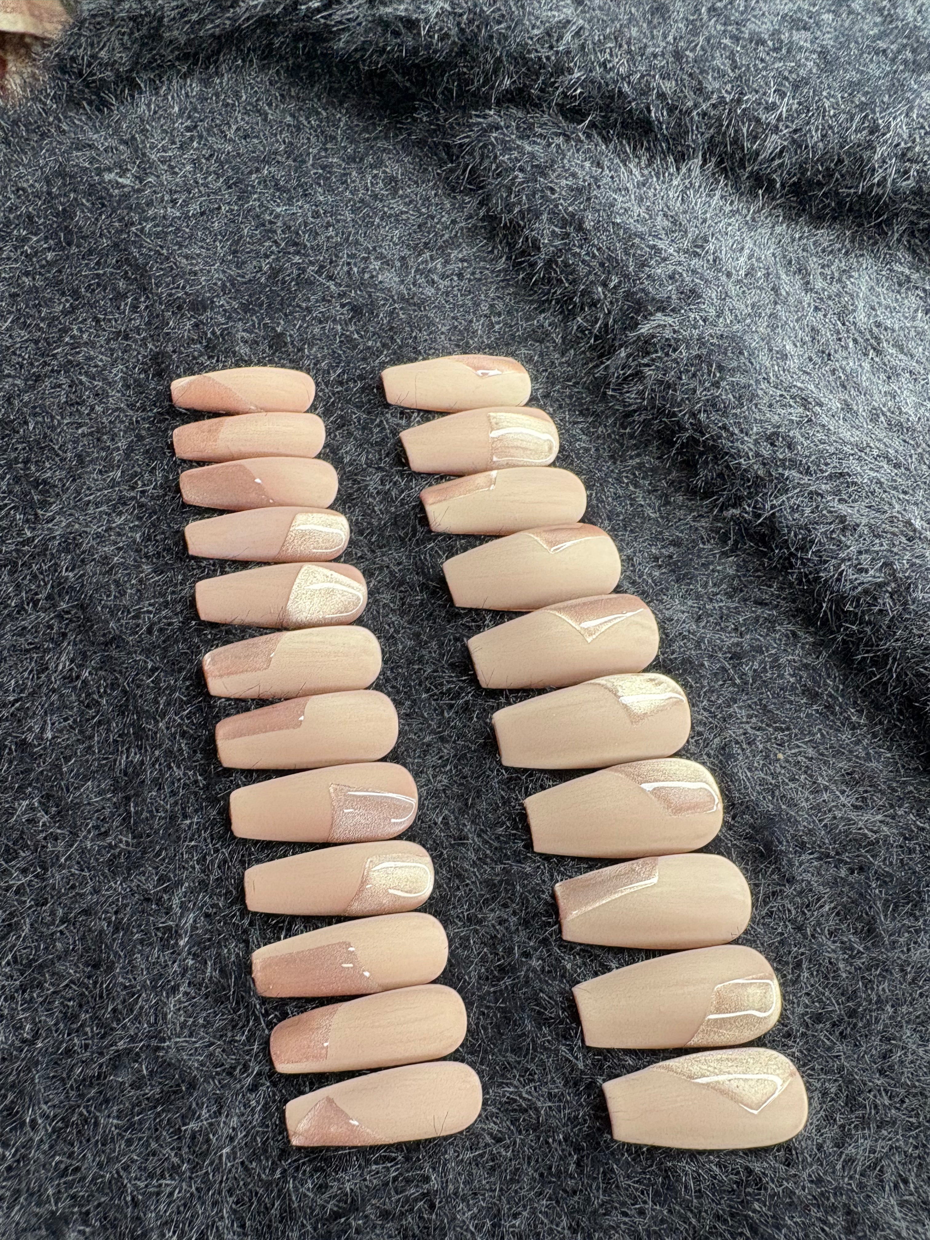 Taupe & Champagne Coffin Set