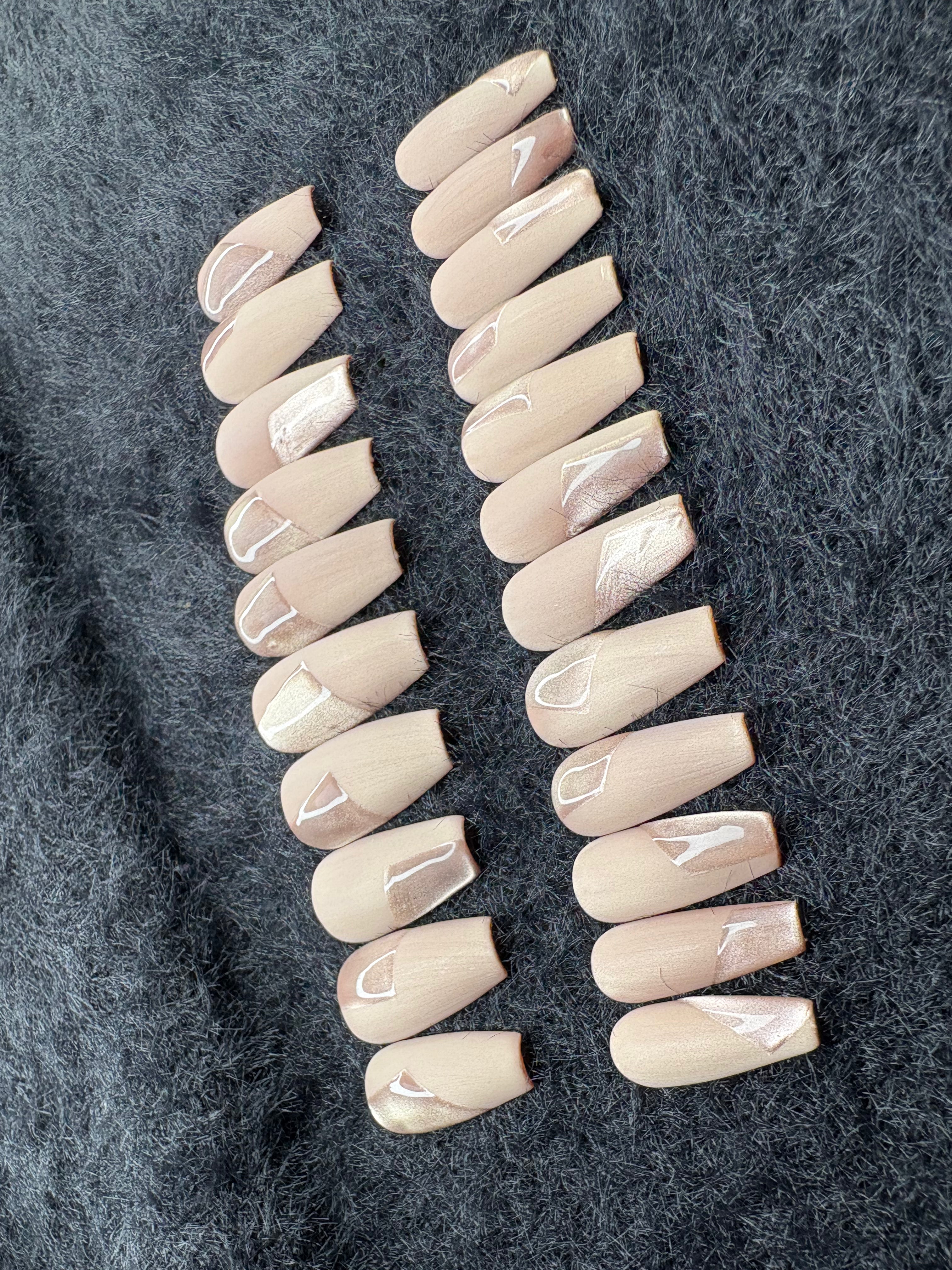 Taupe & Champagne Coffin Set