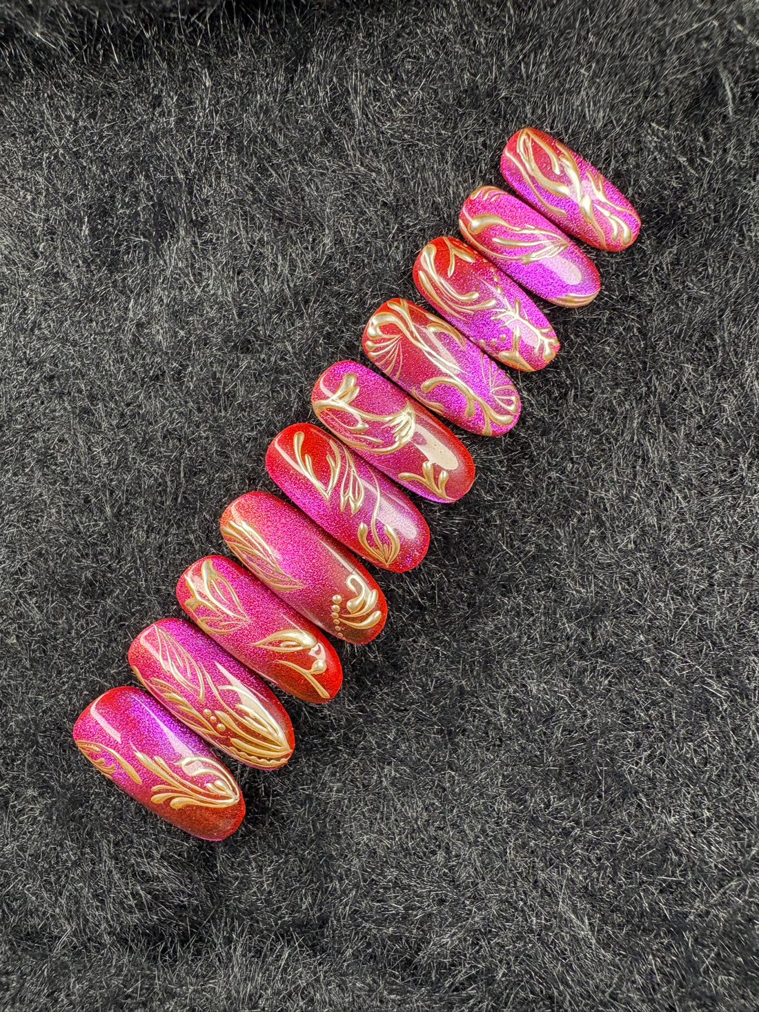 Magenta & Gold Floral