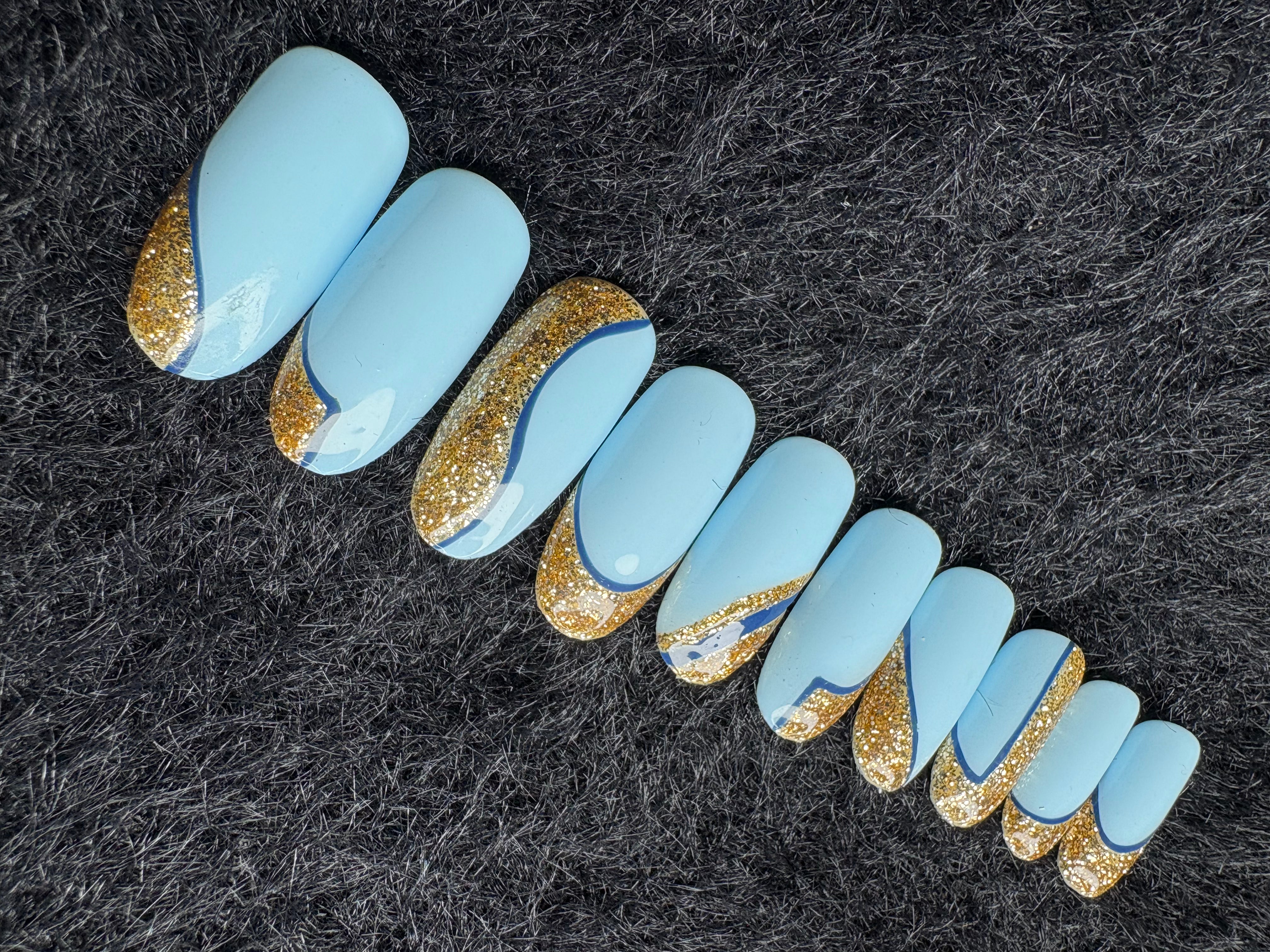 Blue & Gold Glitter