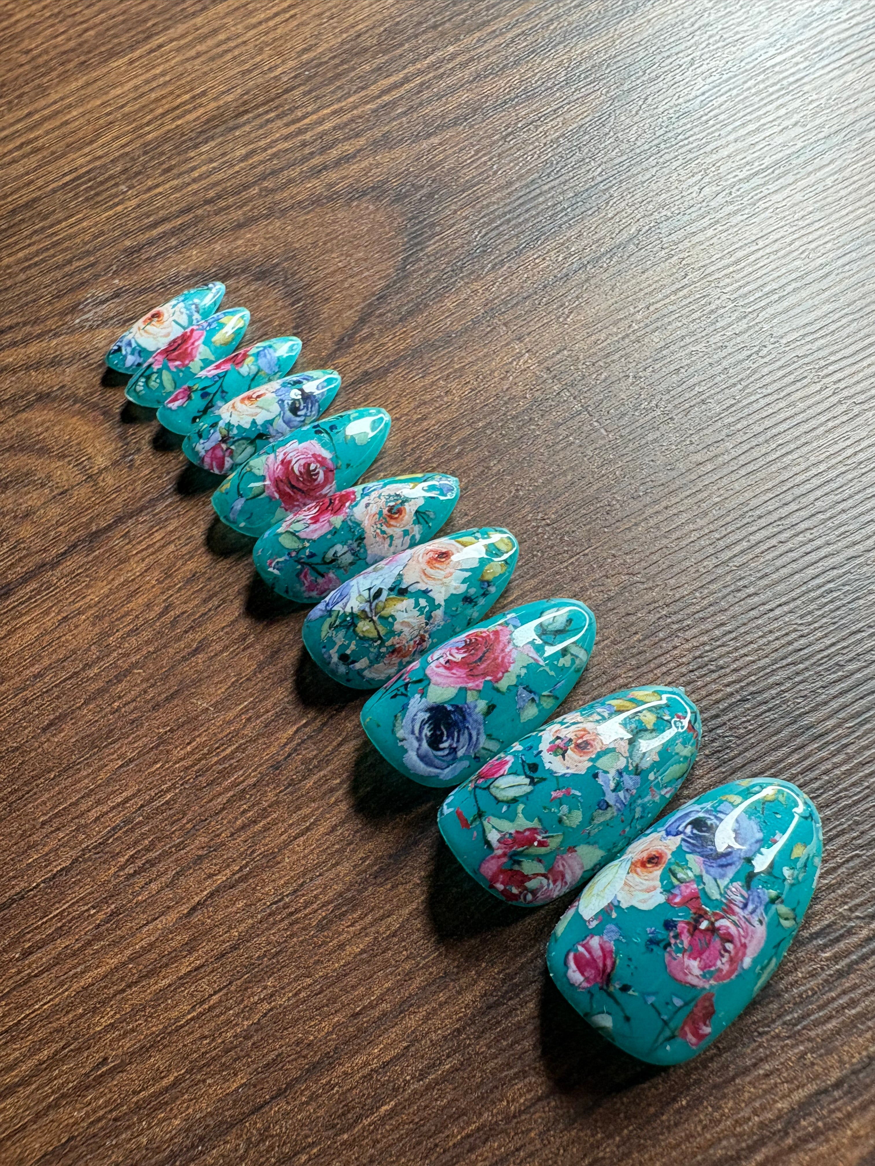 Teal Garden Bloom