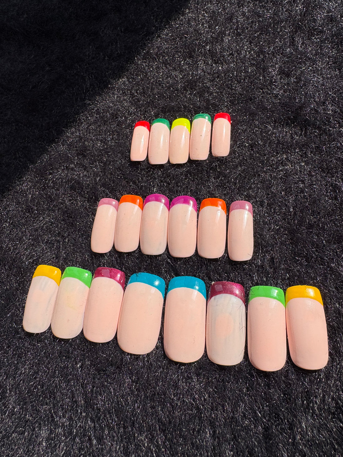 Rainbow French Tips