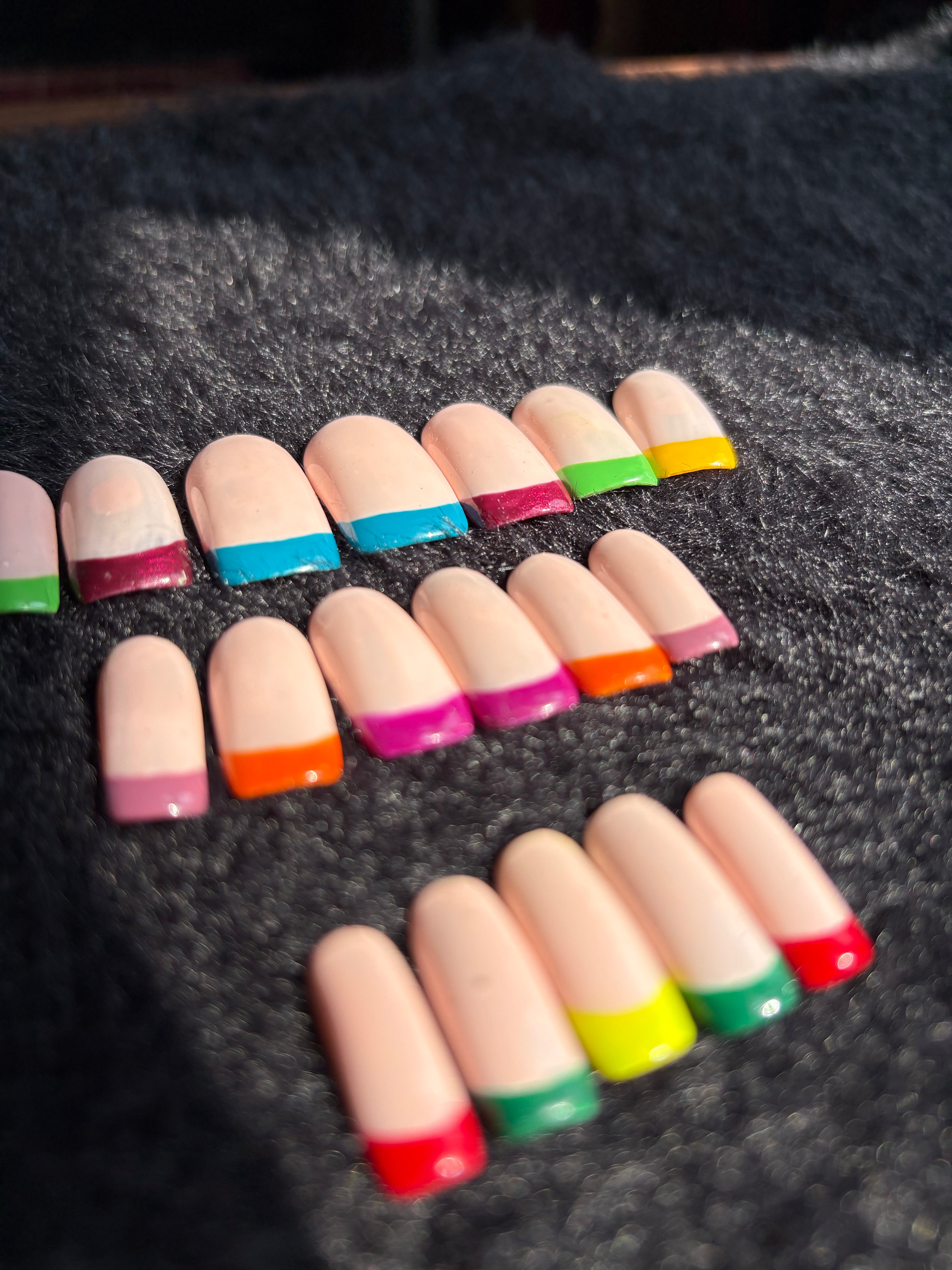 Rainbow French Tips