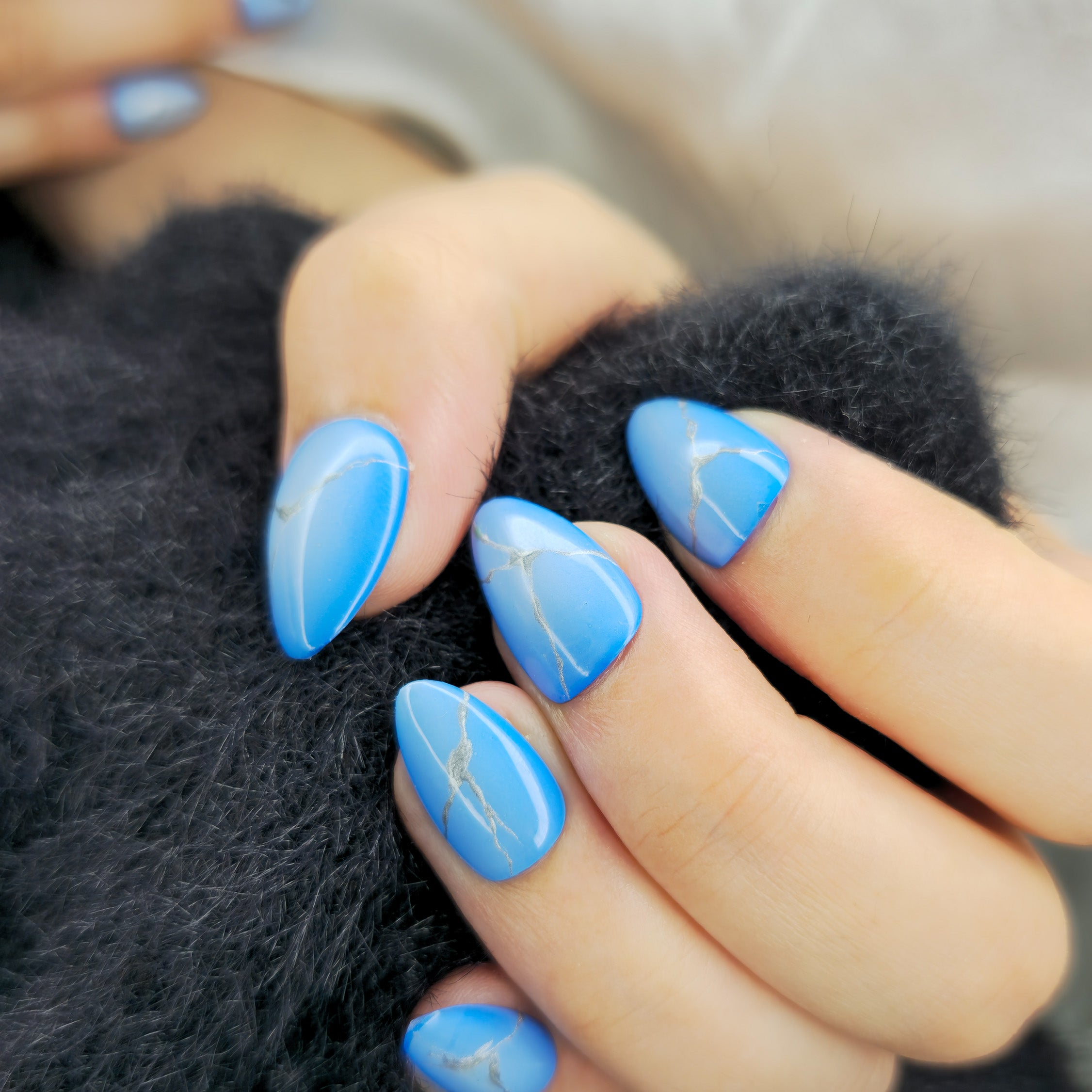 Electric sky Luxury Nail