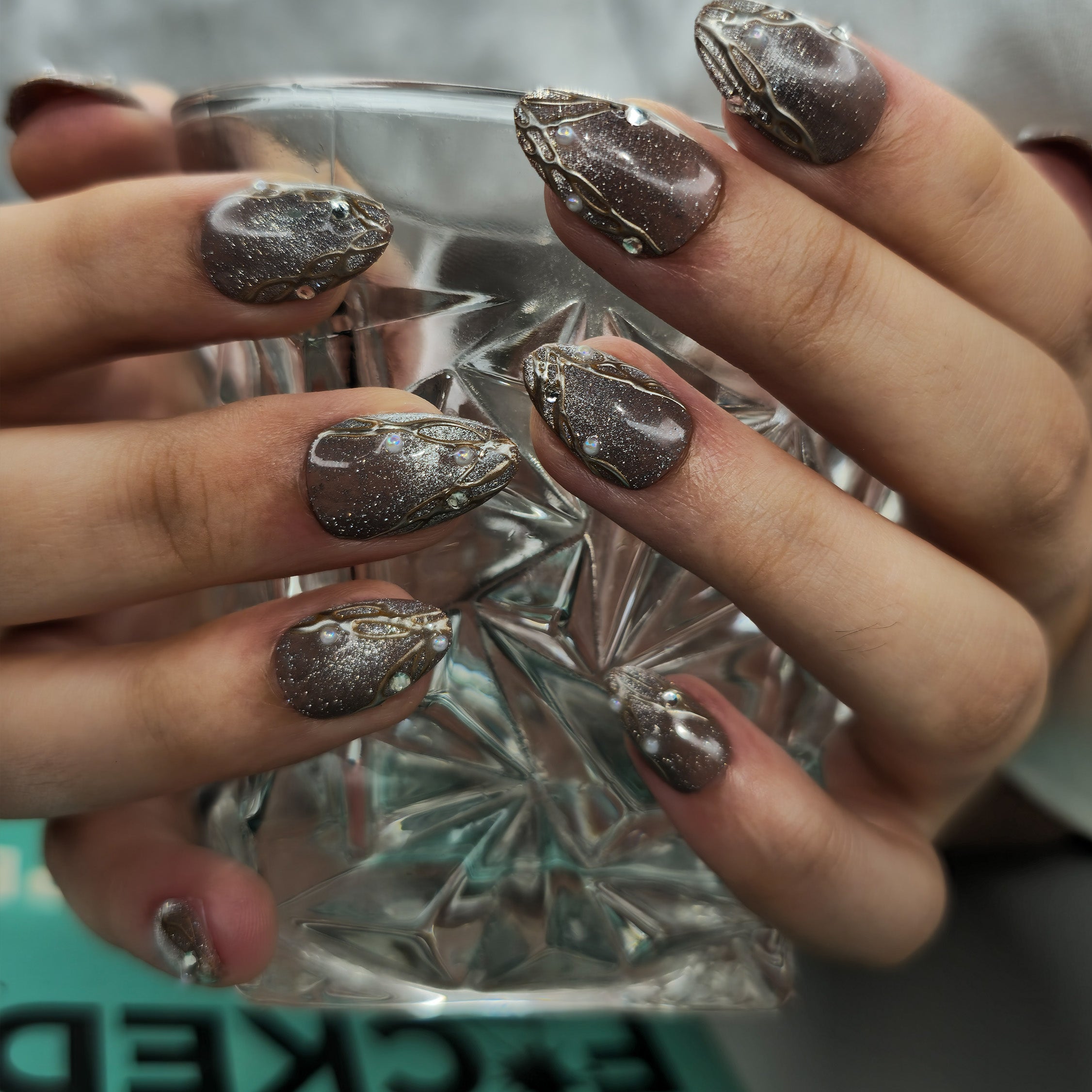 Golden Galaxy – Press-On Nails