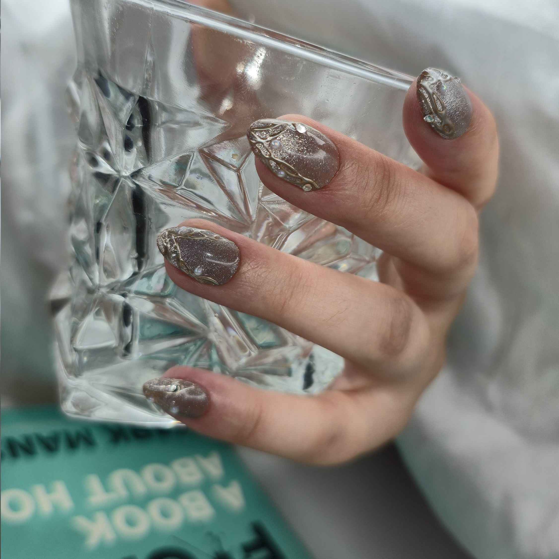 Golden Galaxy – Press-On Nails