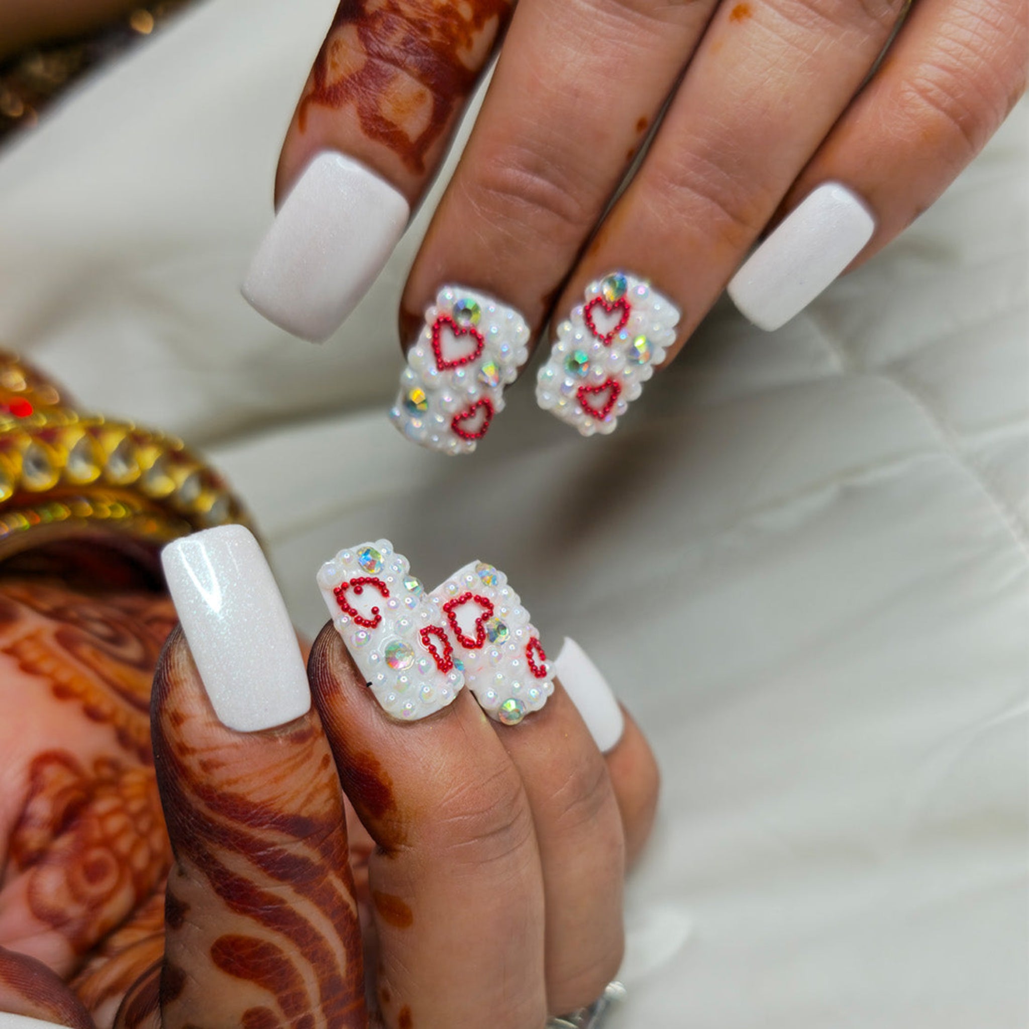 Luxe Love White Heart